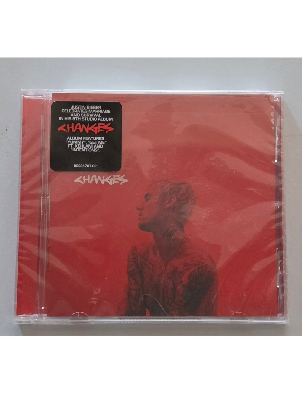 Justin Bieber Red 'Changes' CD Jewel Case